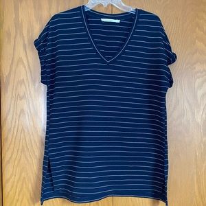 Navy and White Stripe Tee